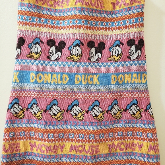Zara x Disney - Mickey Mouse & Donald Duck Jacquard Halter Dress - Size S (NWT) - Picture 6 of 9